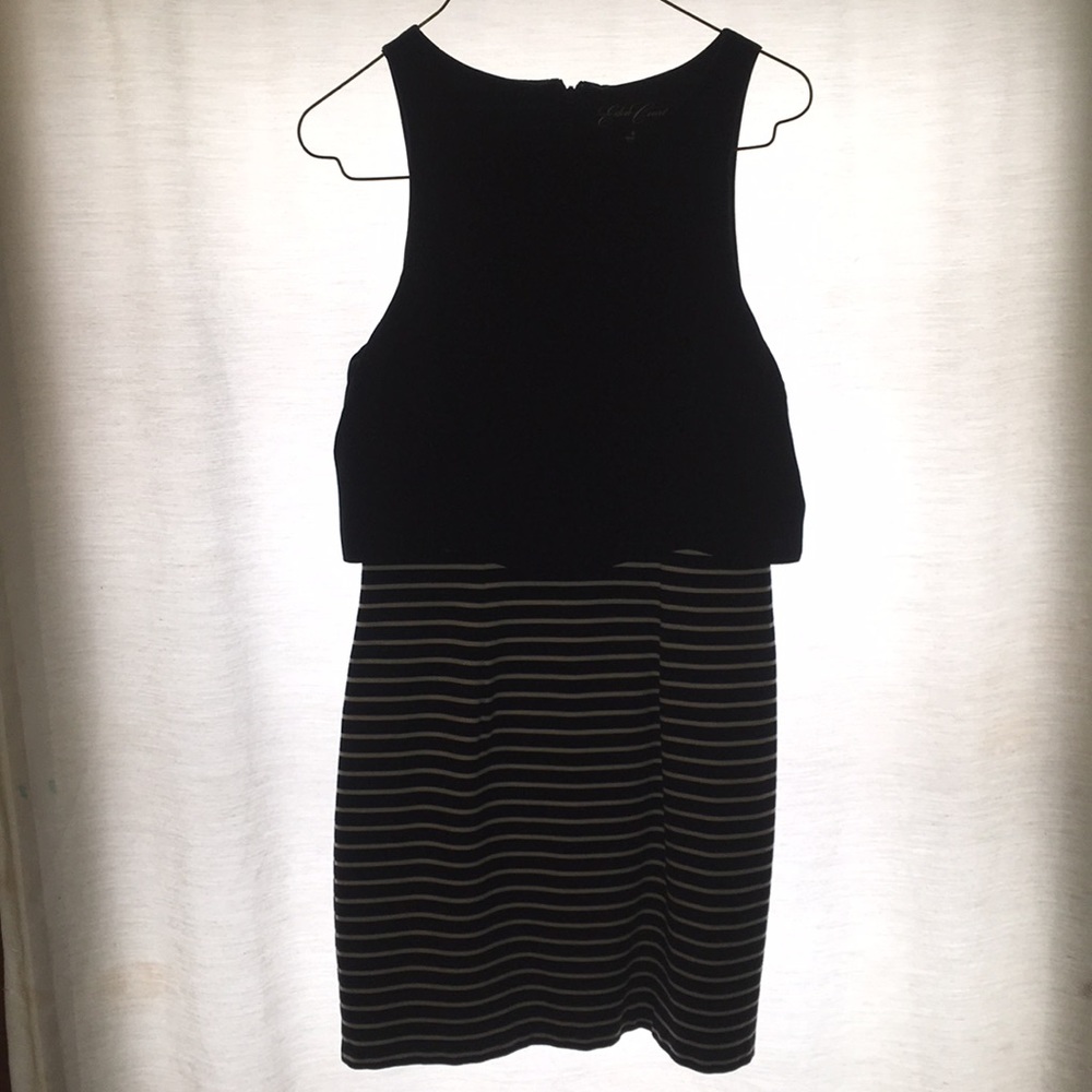 Eden Court Blue Striped Fitted Dress